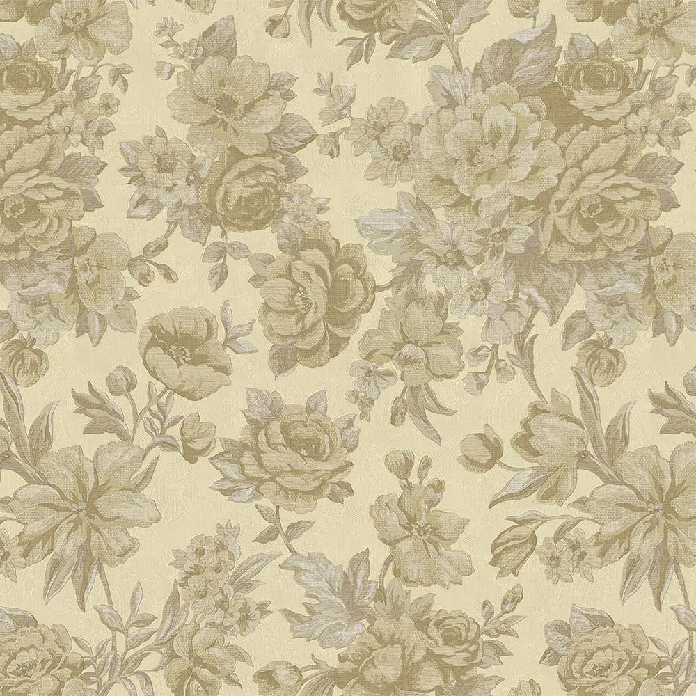 Cream Embossed Wallpaper – Nature-Inspired (5806-1)